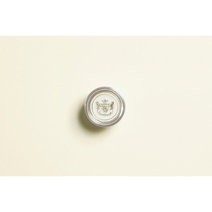 Tall chest with blazer buttons (Blanc/Silver)