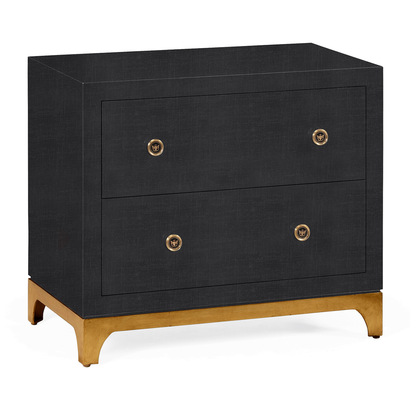 Charcoal & Gold Low Chest