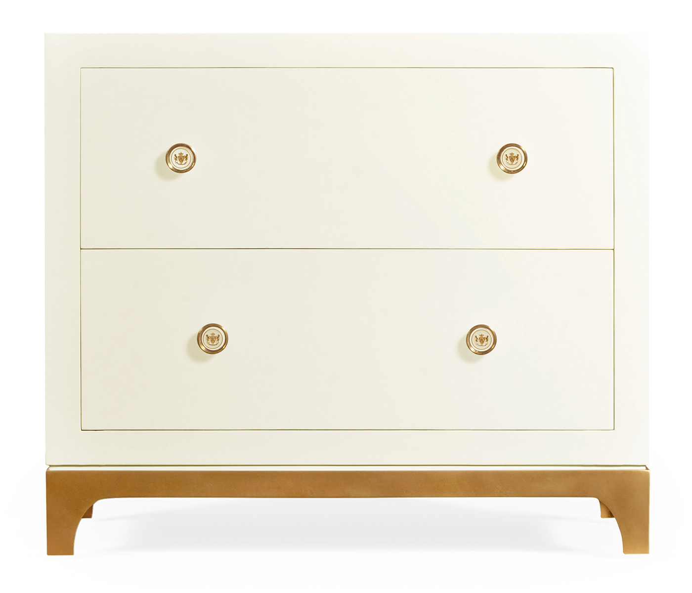 Blanc & Gold Low Chest