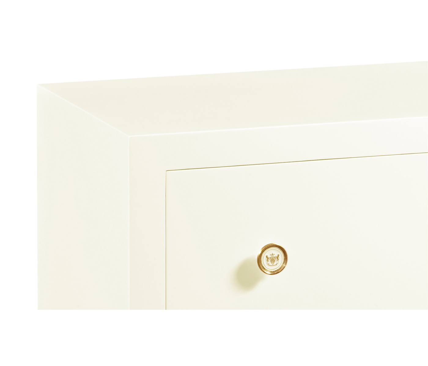 Blanc & Gold Low Chest