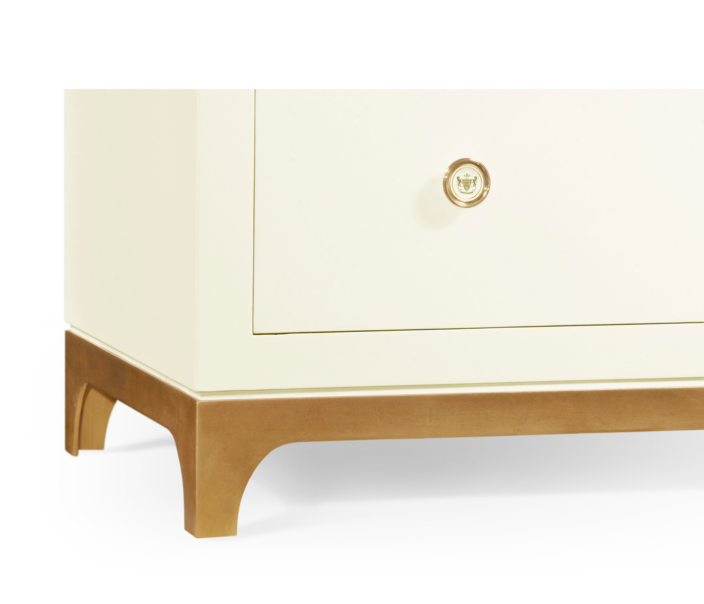 Blanc & Gold Low Chest
