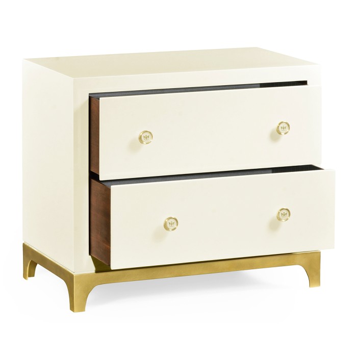 Blanc & Gold Low Chest