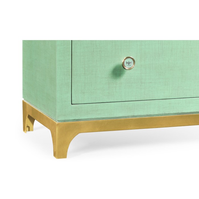 Robin's Egg & Gold Low Chest