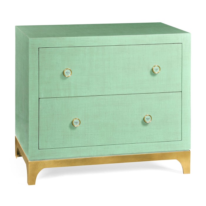 Robin's Egg & Gold Low Chest