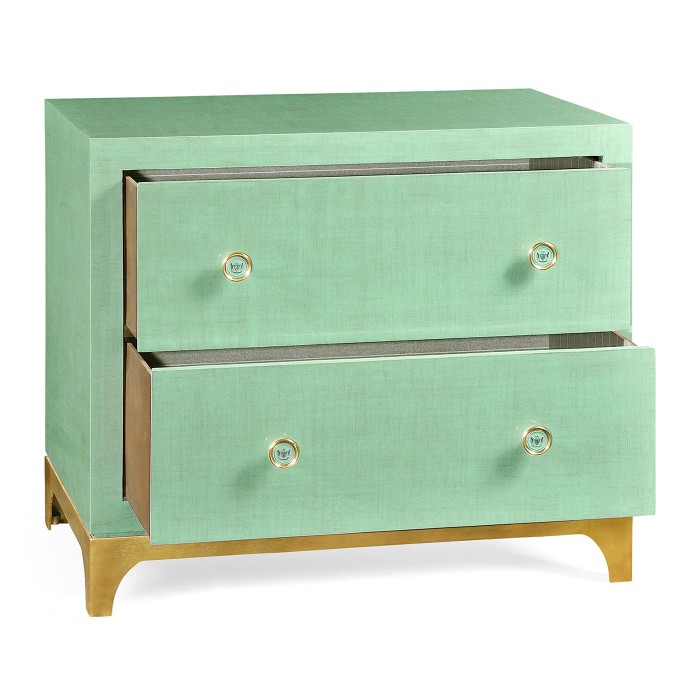 Robin's Egg & Gold Low Chest
