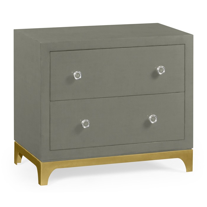 Slate & Gold Low Chest