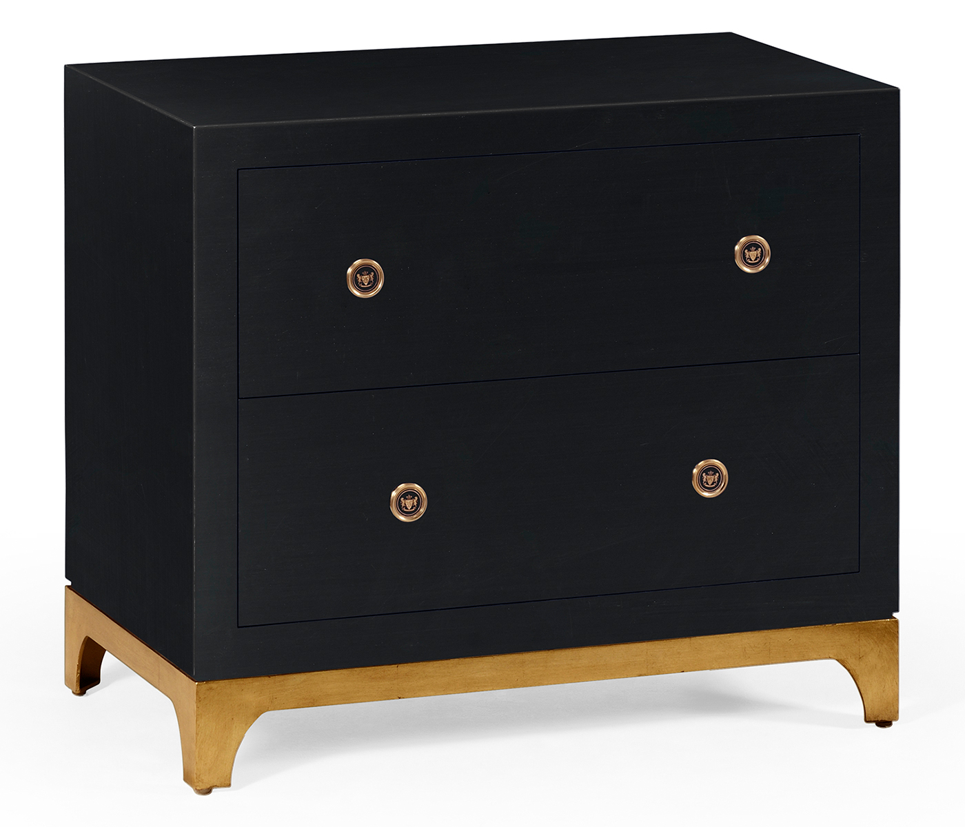 Navy & Gold Low Chest