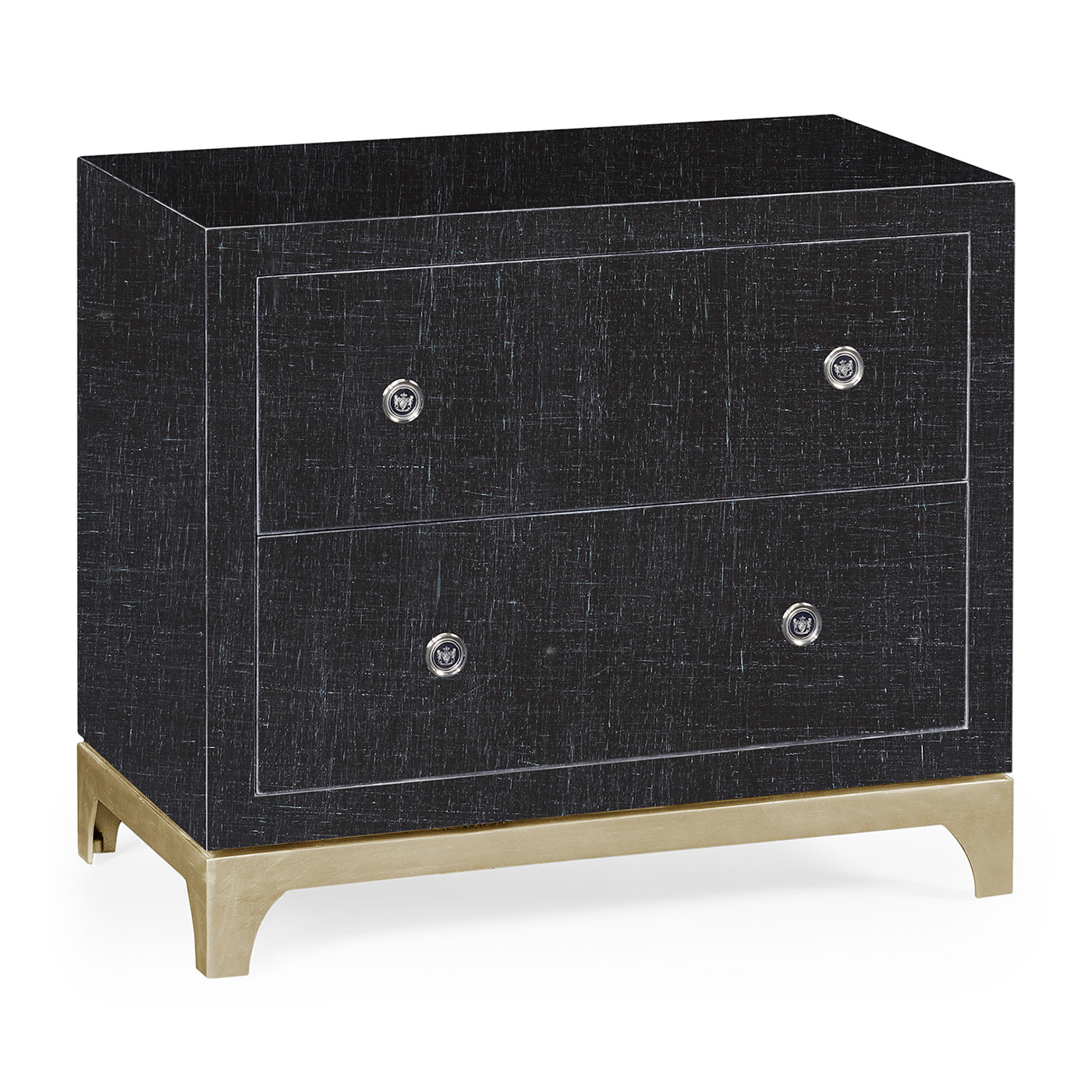 Charcoal & Silver Low Chest