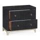 Charcoal & Silver Low Chest