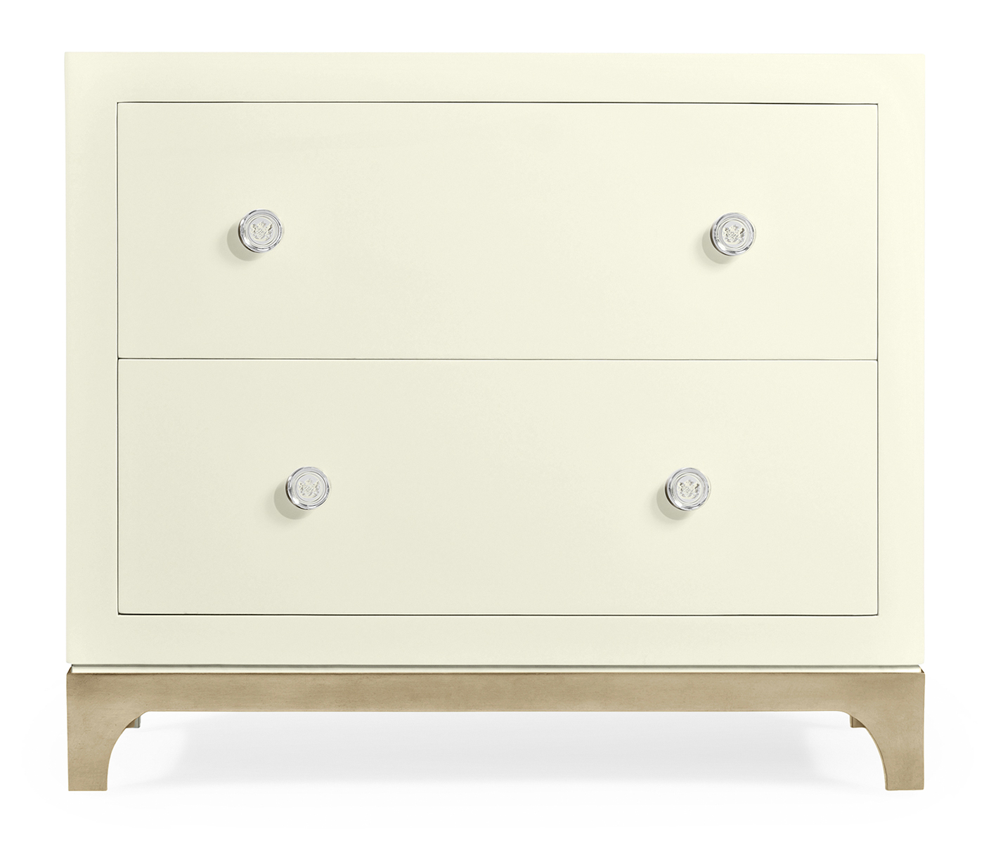 Blanc & Silver Low Chest