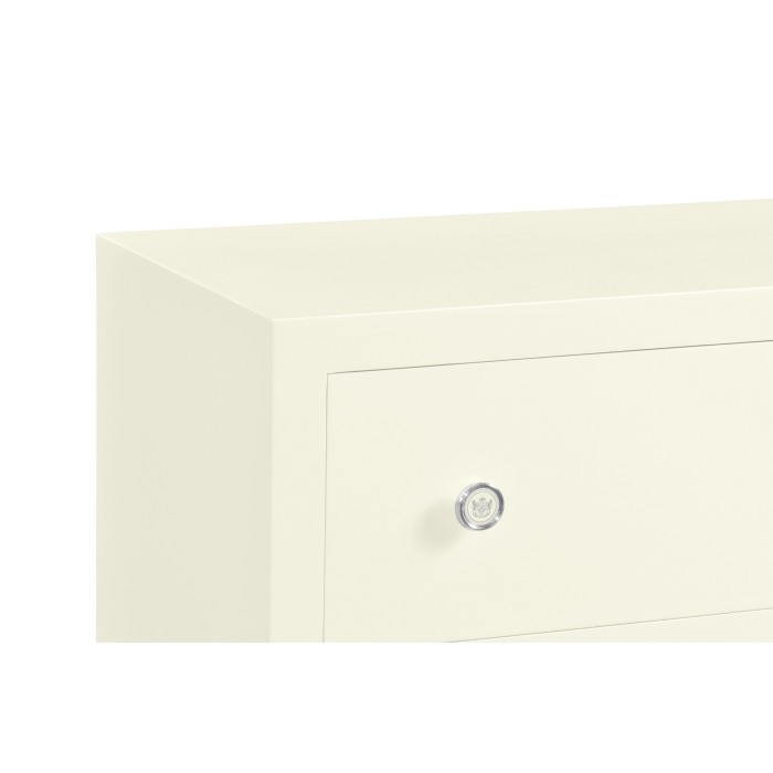 Blanc & Silver Low Chest