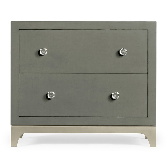 Slate & Silver Low Chest