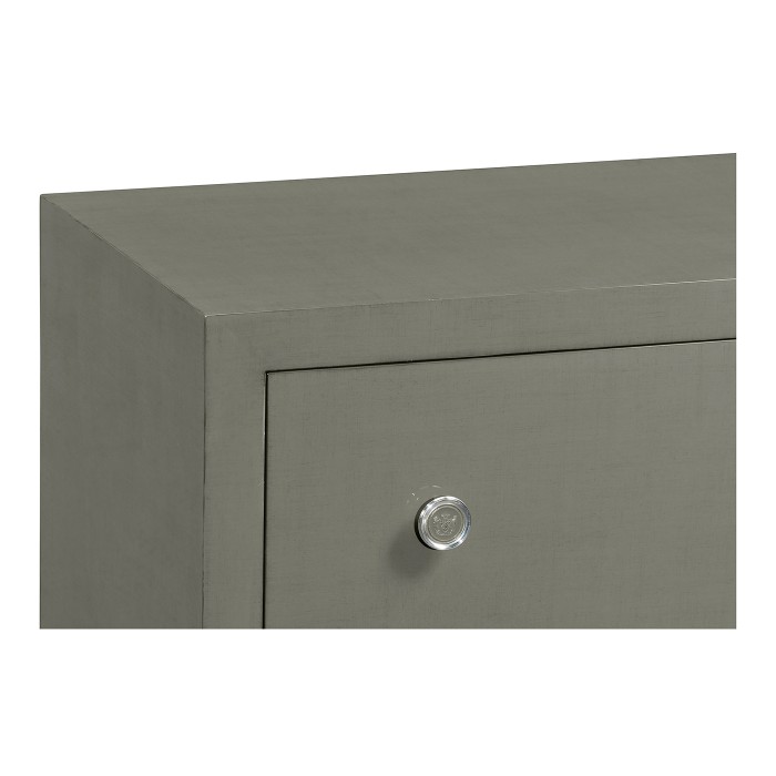 Slate & Silver Low Chest
