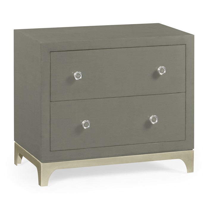Slate & Silver Low Chest