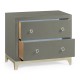 Slate & Silver Low Chest