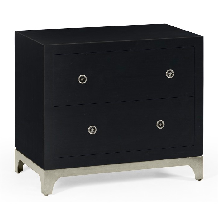 Navy & Silver Low Chest