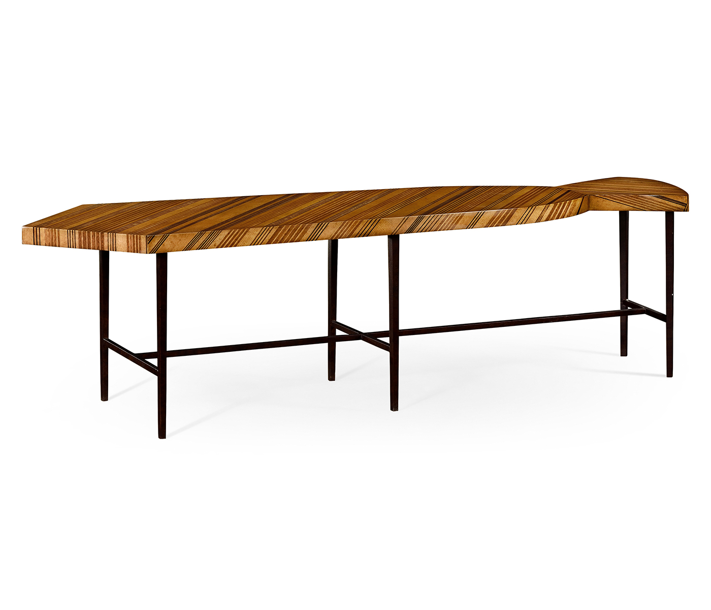 Inlaid Stripe “Necktie” Bench Or Coffee Table