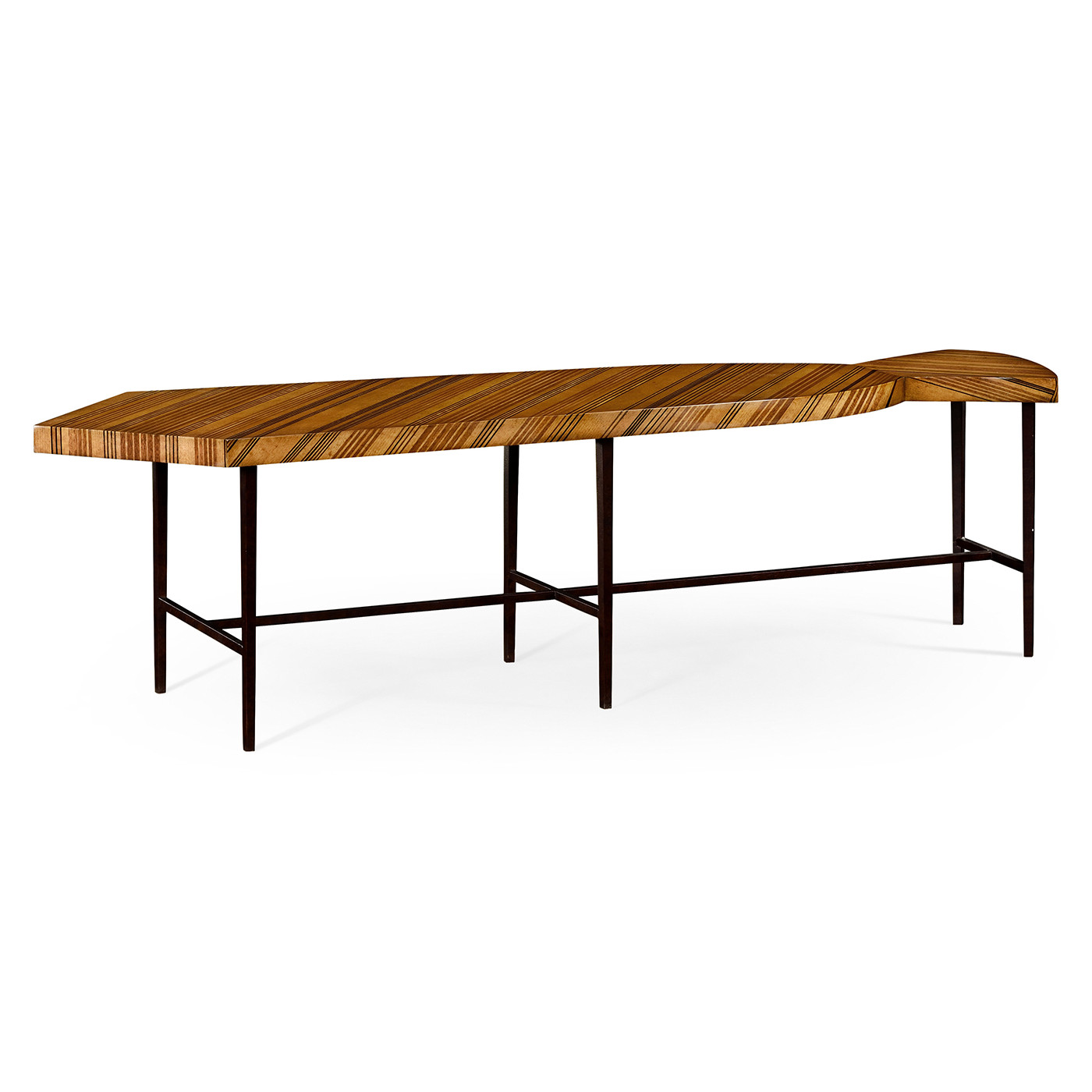 Inlaid Stripe “Necktie” Bench Or Coffee Table