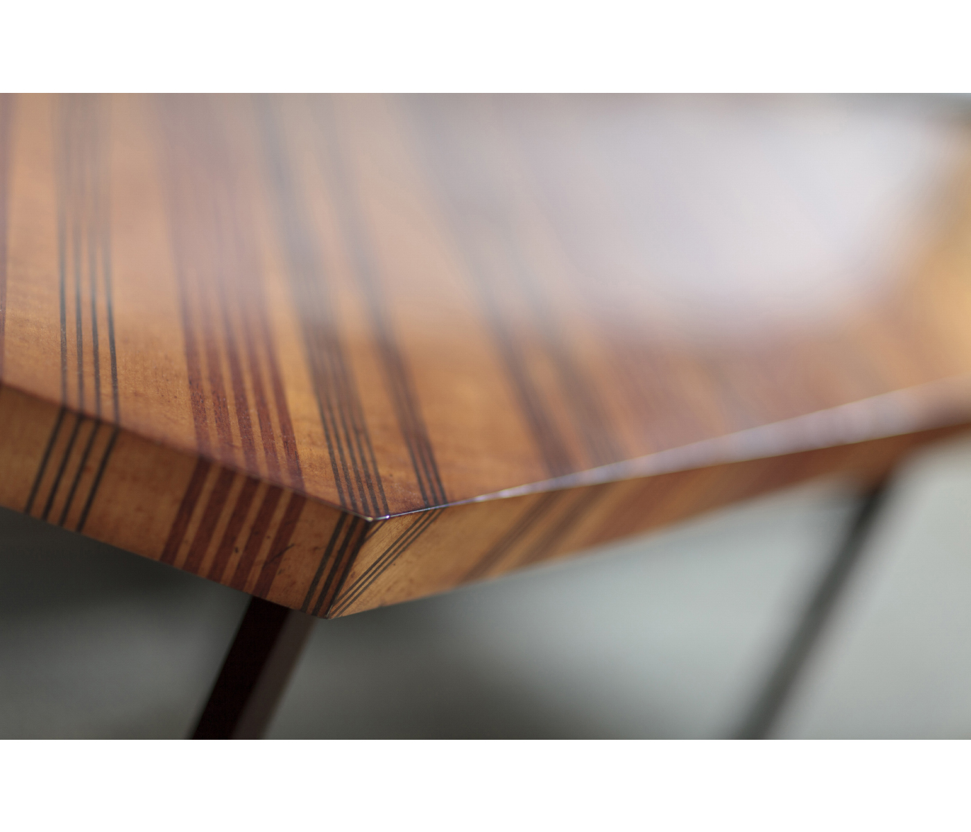 Inlaid Stripe “Necktie” Bench Or Coffee Table