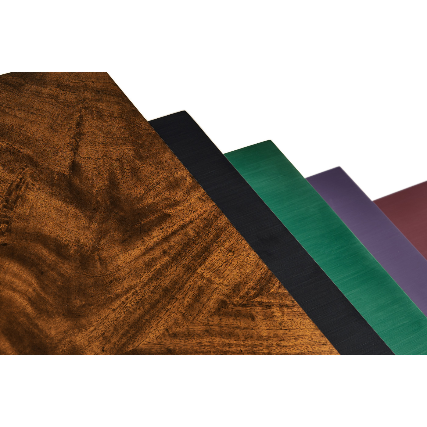 Mahogany and Hammered Iron Coloured Nest of Tables