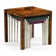 Mahogany and Hammered Iron Coloured Nest of Tables