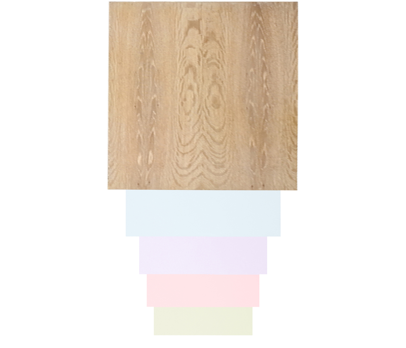 Oak and hammered iron coloured nest of tables