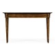 Craftsman's mahogany console with herringbone inlay detail