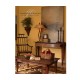 Craftsman's mahogany console with herringbone inlay detail
