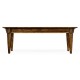 Craftsman's mahogany coffee table with herringbone inlay detail