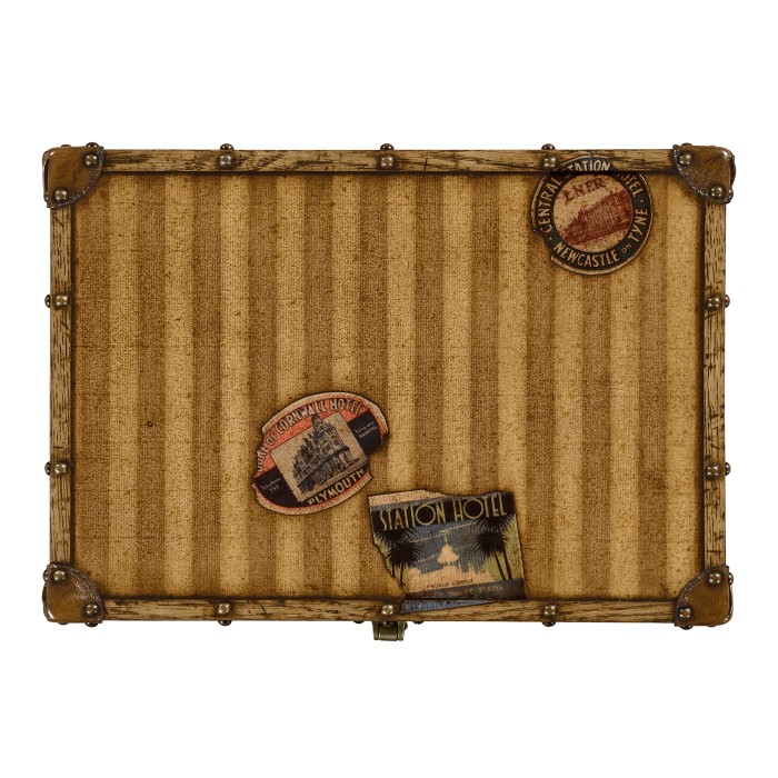 Travel Trunk Style Desktop Chest