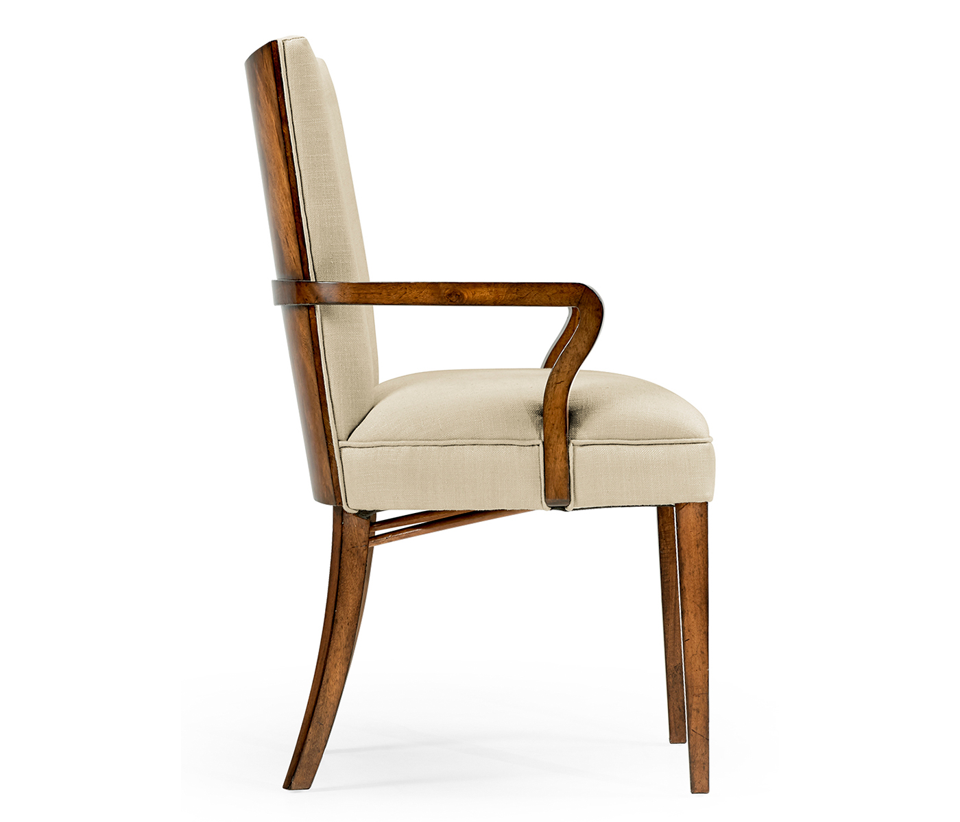 Biedermeier Style Walnut Dining Arm Chair