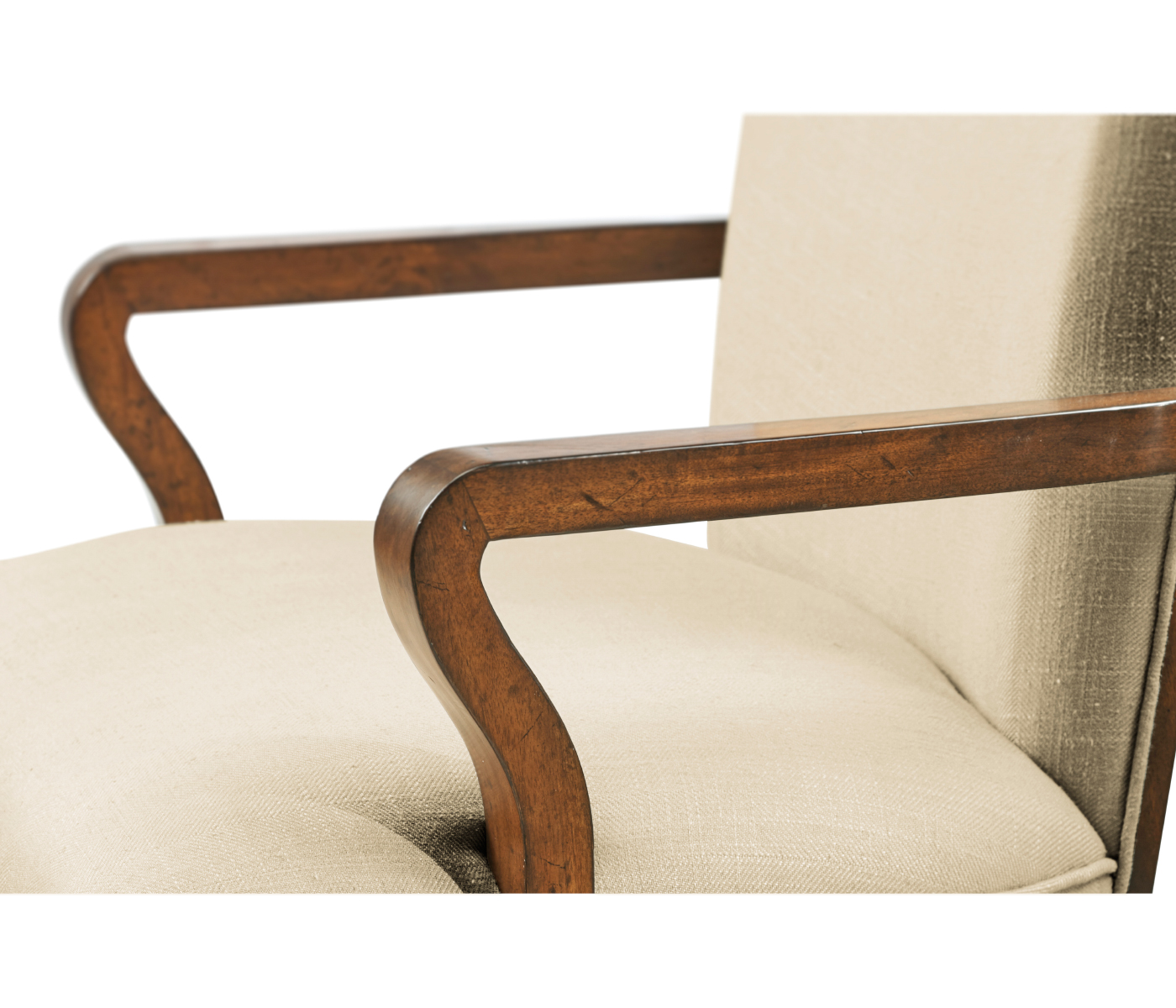 Biedermeier Style Walnut Dining Arm Chair