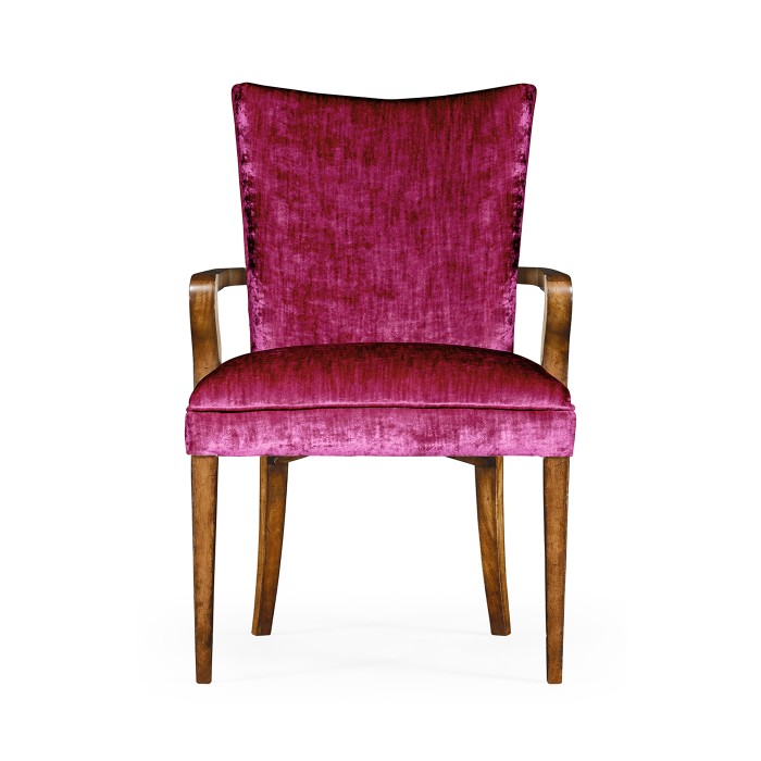 Biedermeier Style Walnut Dining Arm Chair