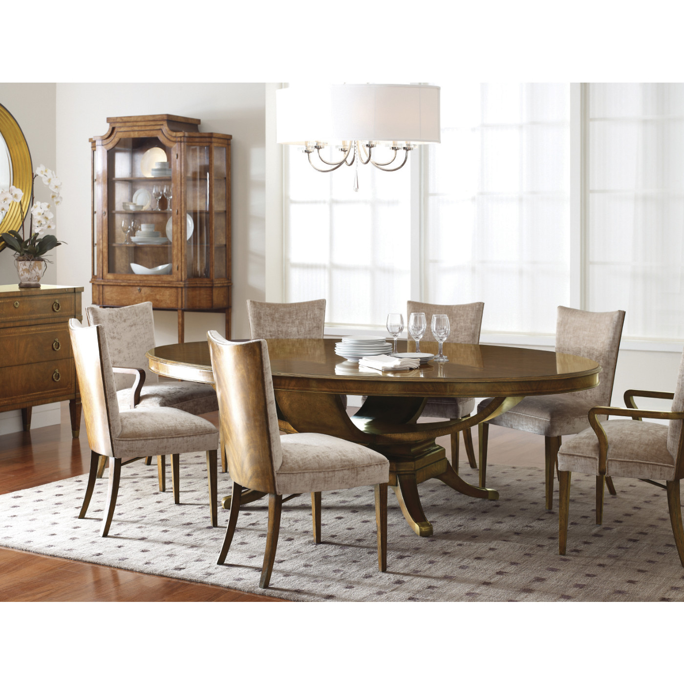 Biedermeier Style Walnut Dining Arm Chair