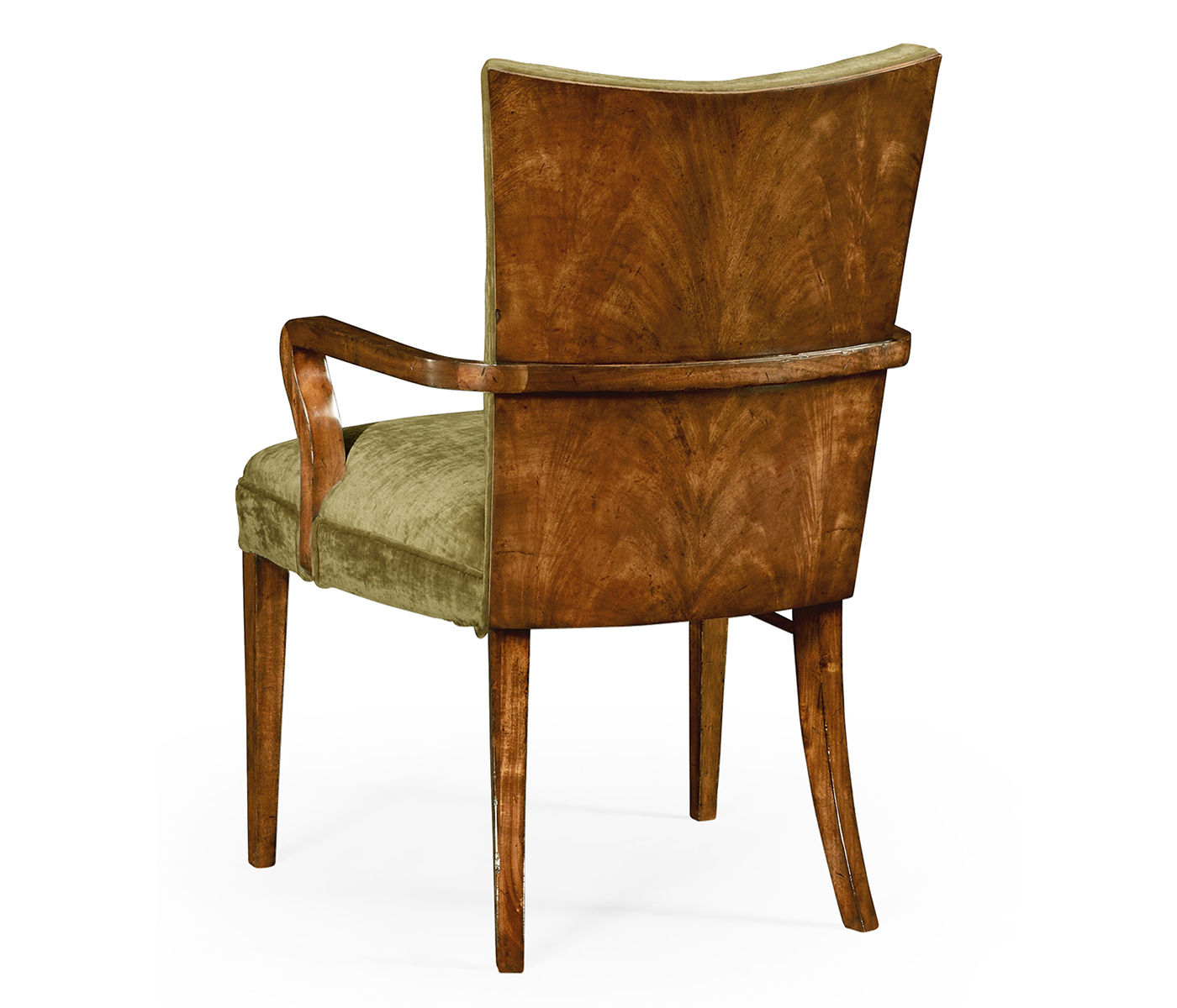 Biedermeier Style Walnut Dining Arm Chair