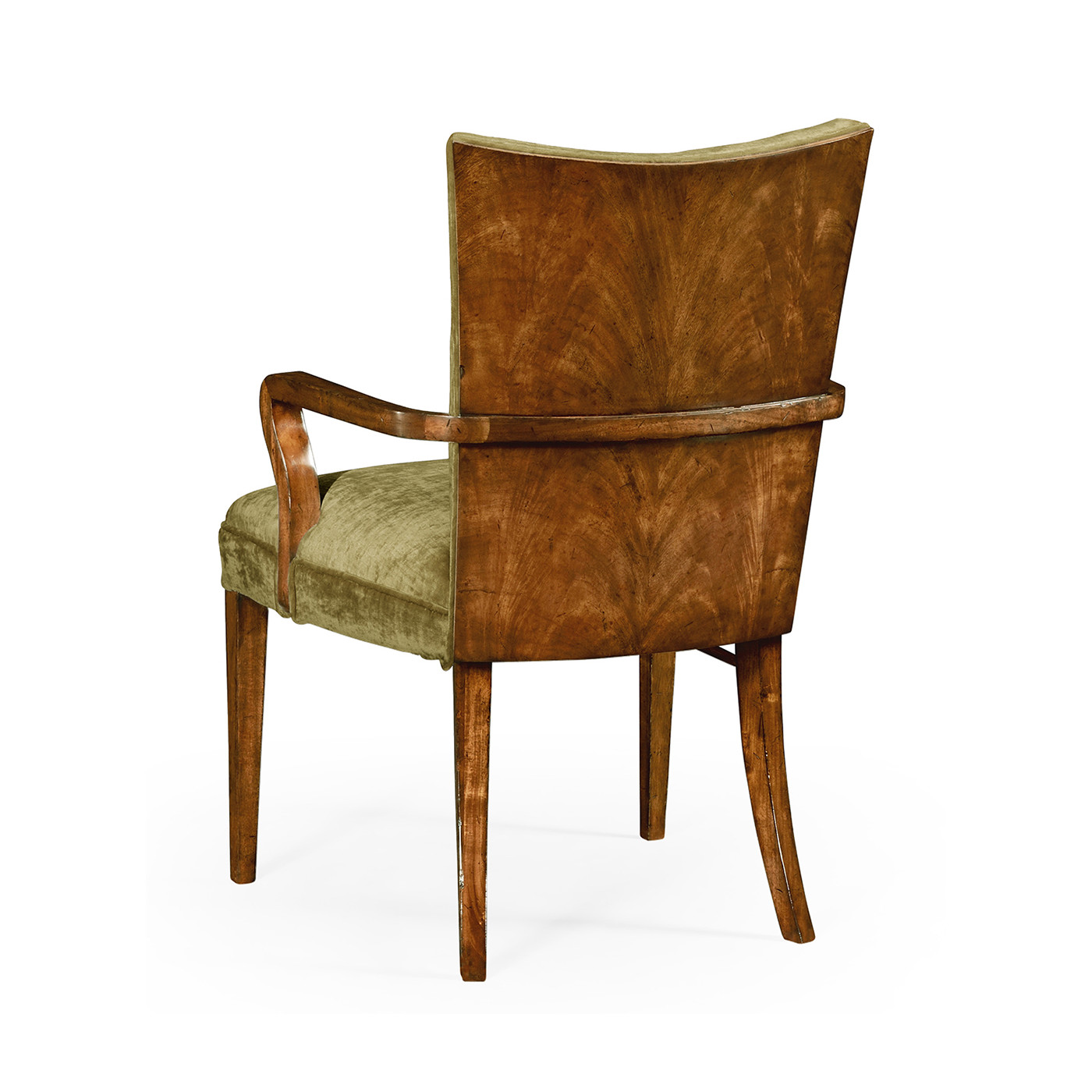 Biedermeier Style Walnut Dining Arm Chair
