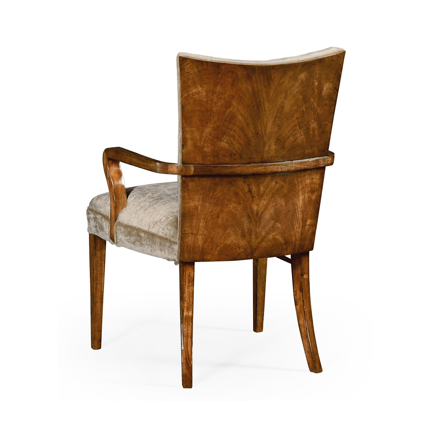 Biedermeier Style Walnut Dining Arm Chair