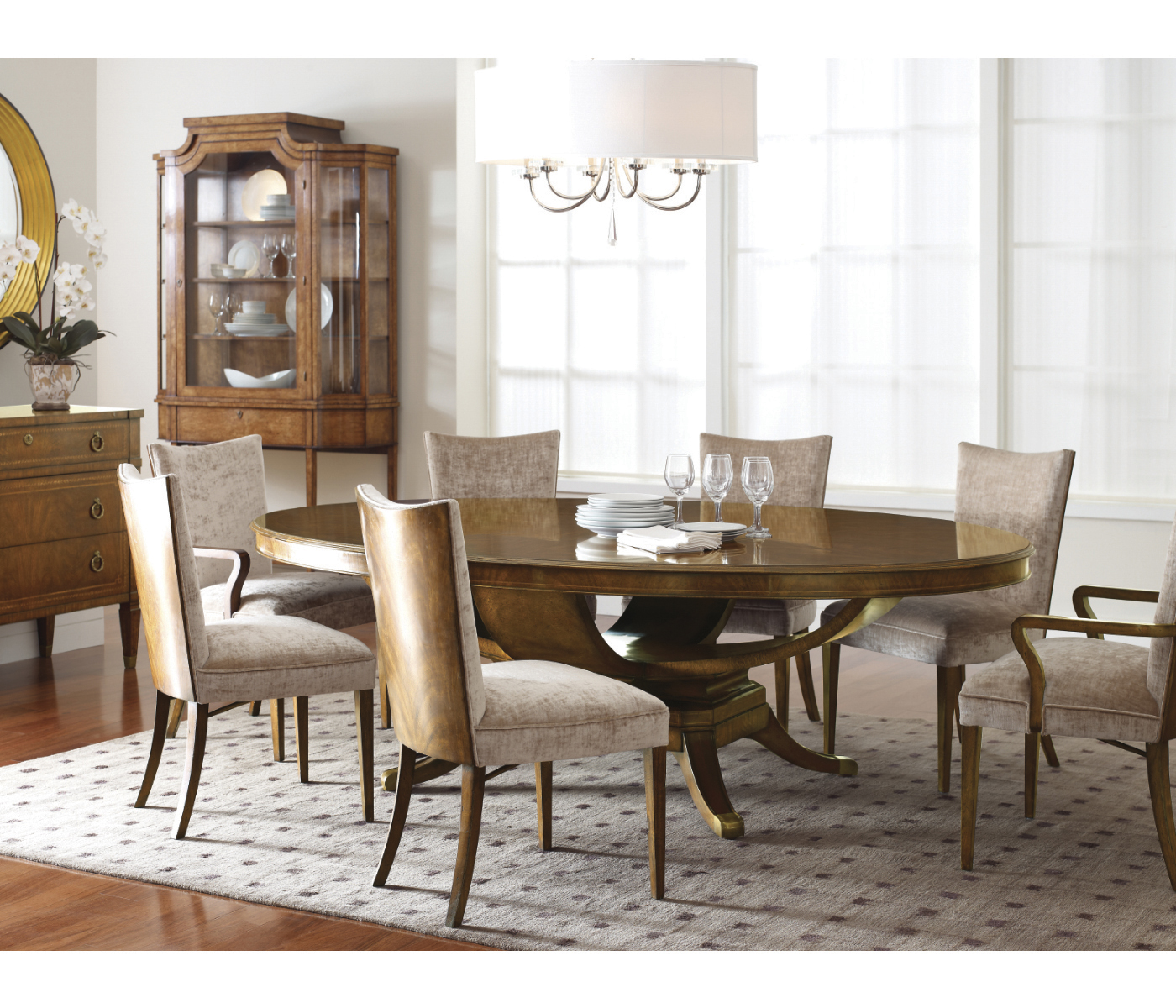 Biedermeier Style Mahogany Dining Arm Chair