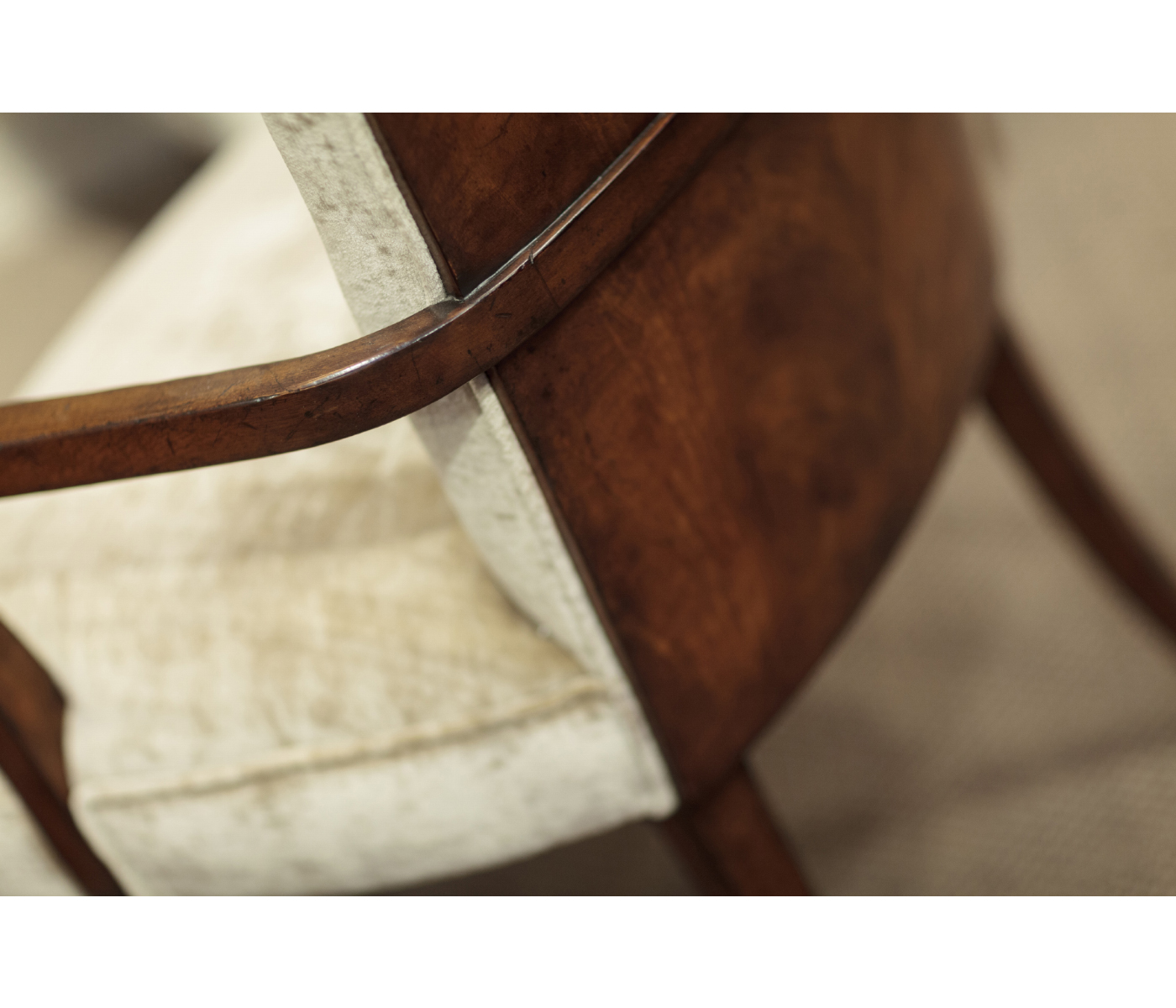 Biedermeier Style Mahogany Dining Arm Chair