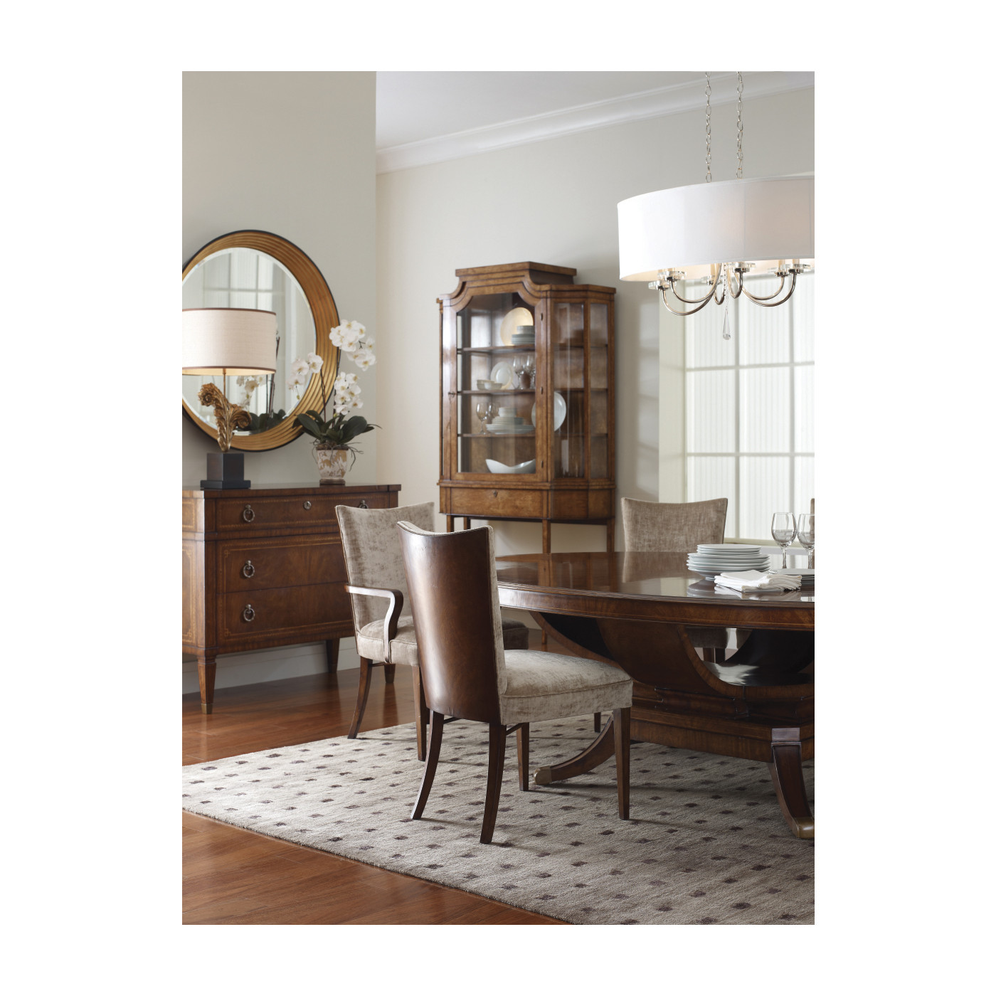 Biedermeier Style Walnut Dining Side Chair