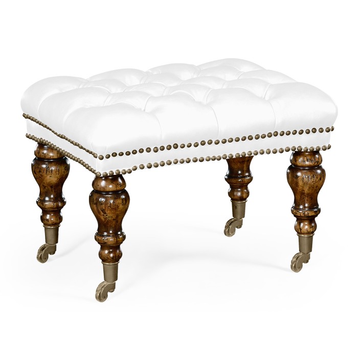 Small Chesterfield Style Footstool/Ottoman