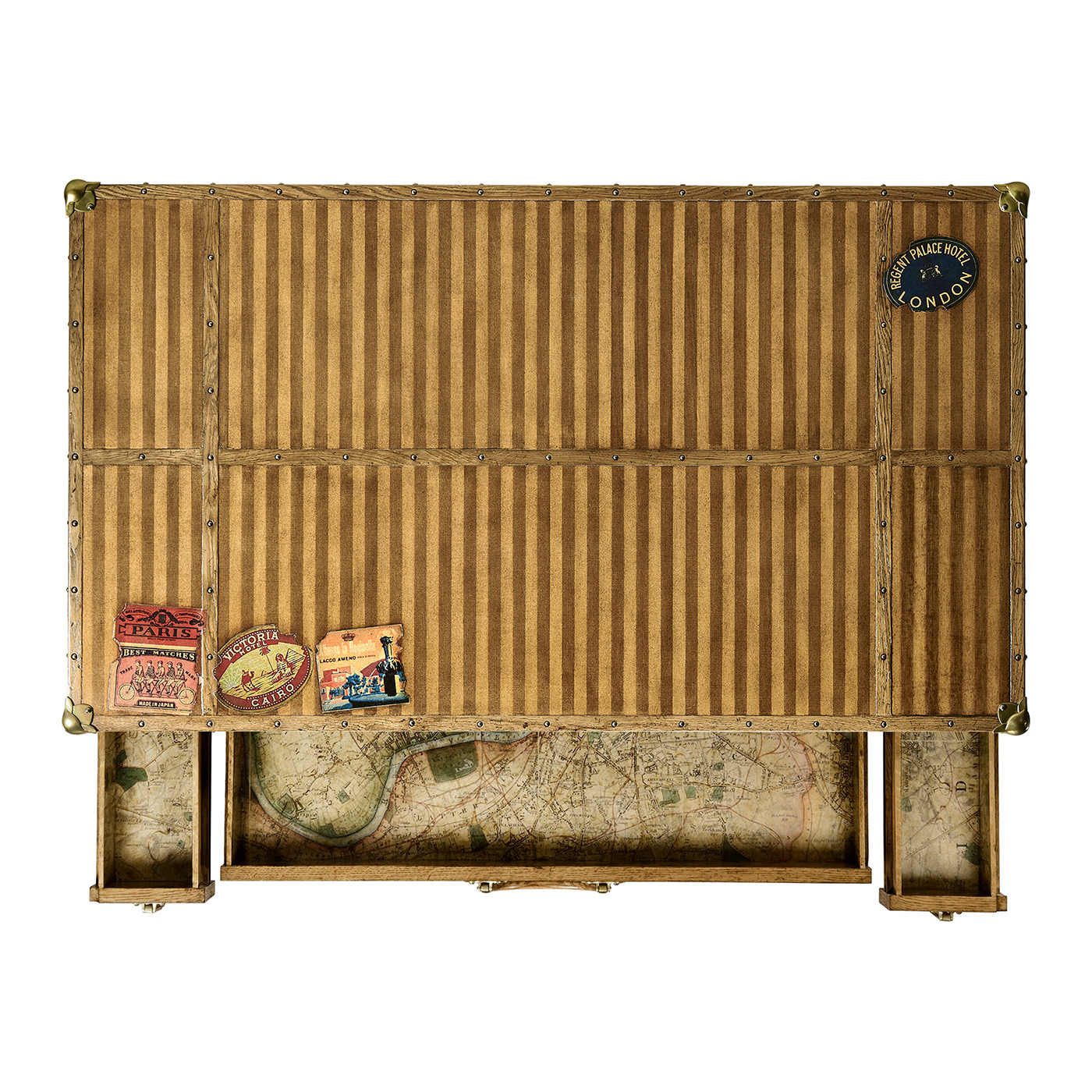 Travel Trunk Style Coffee Table with Storage