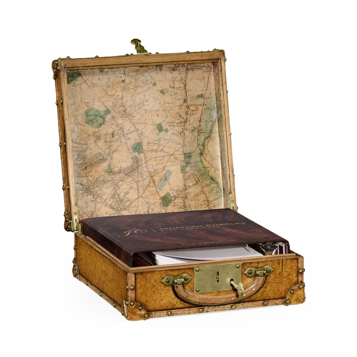 Travel trunk style catalogue box (with JC catalogue inside)
