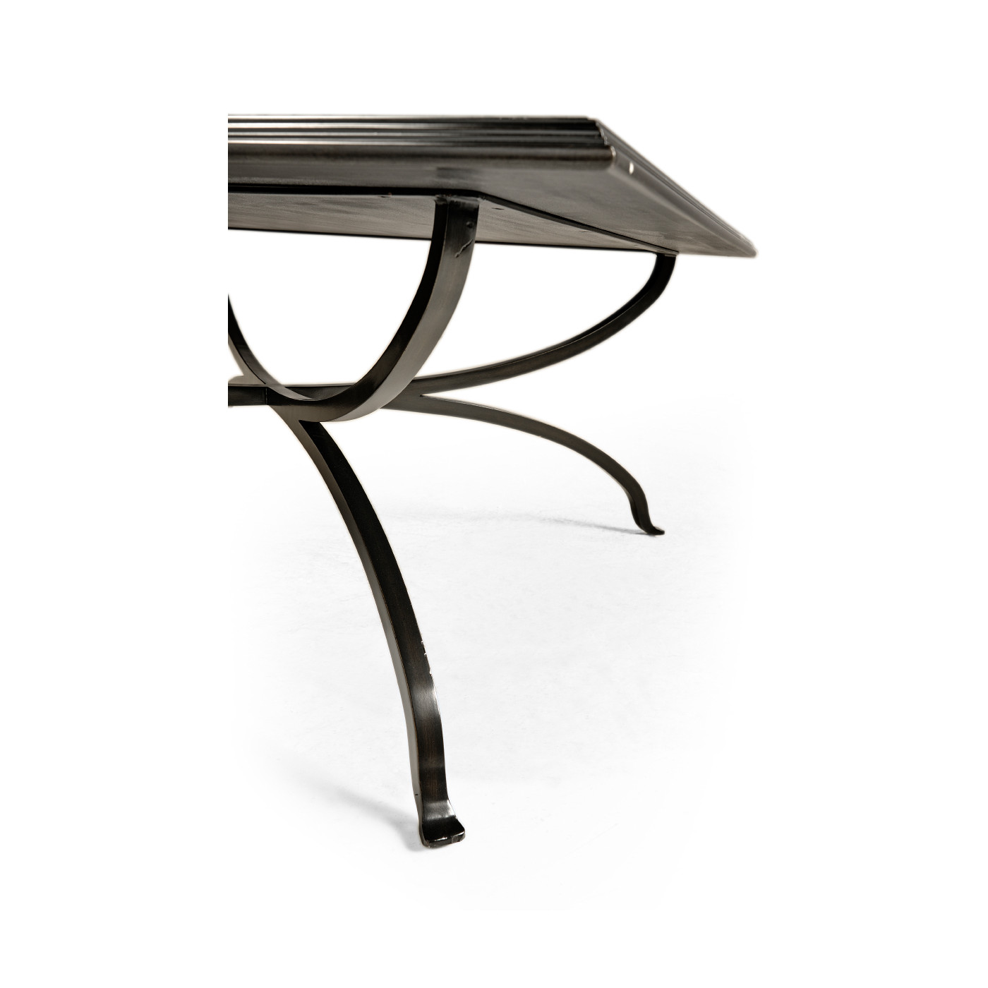 Églomisé and Bronze Square Coffee Table