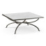 Églomisé and Bronze Square Coffee Table