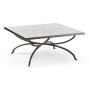 Églomisé and Bronze Square Coffee Table