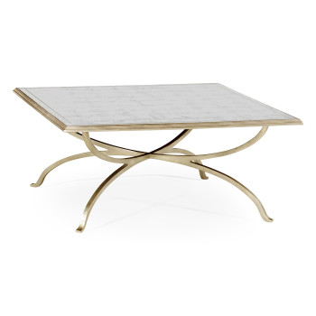 Églomisé and Silver Square Coffee Table