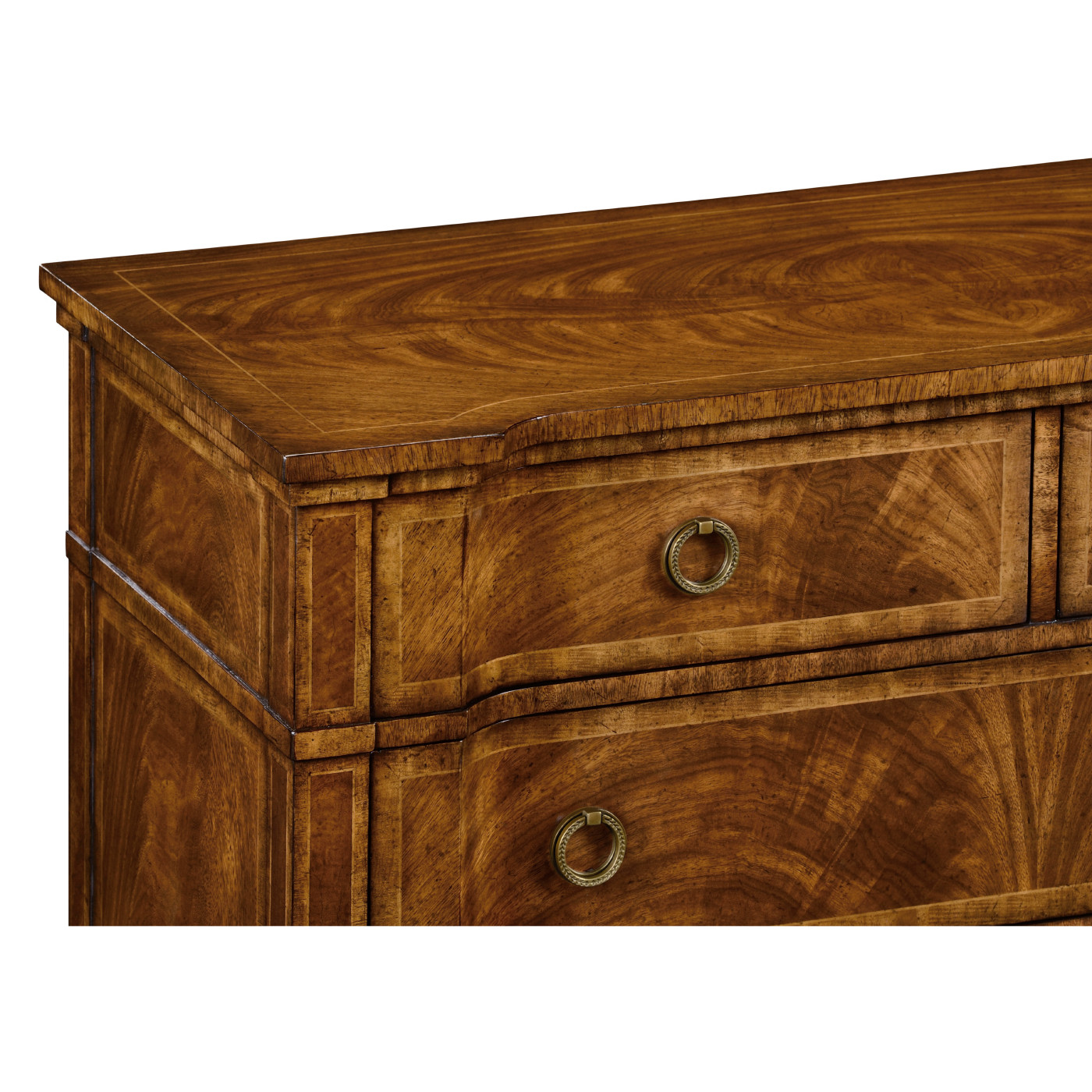 Regency Walnut Reverse Breakfront Chest