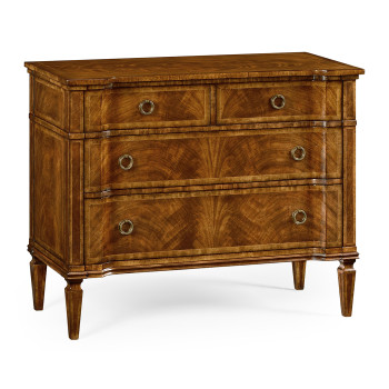 Regency Walnut Reverse Breakfront Chest
