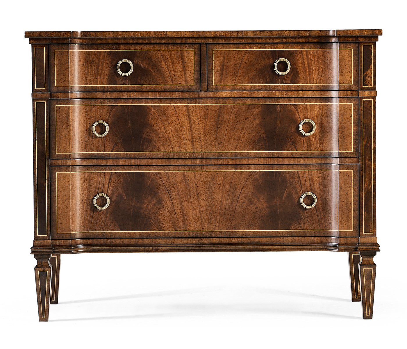 Regency Mahogany Reverse Breakfront Chest